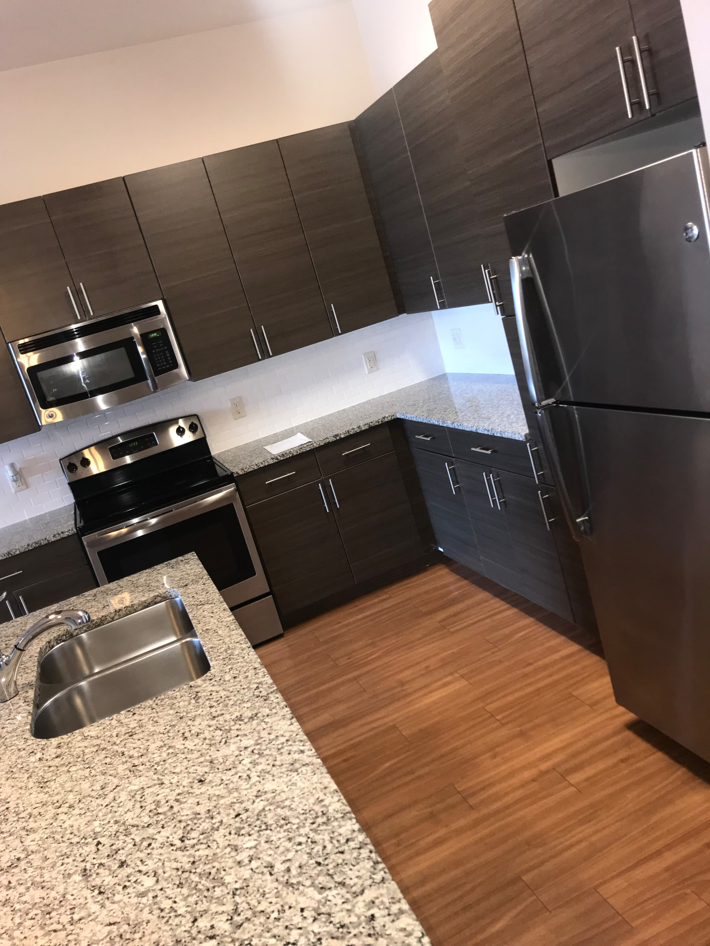 Deep-cleaned commercial kitchen at an apartment community in Kent, Ohio