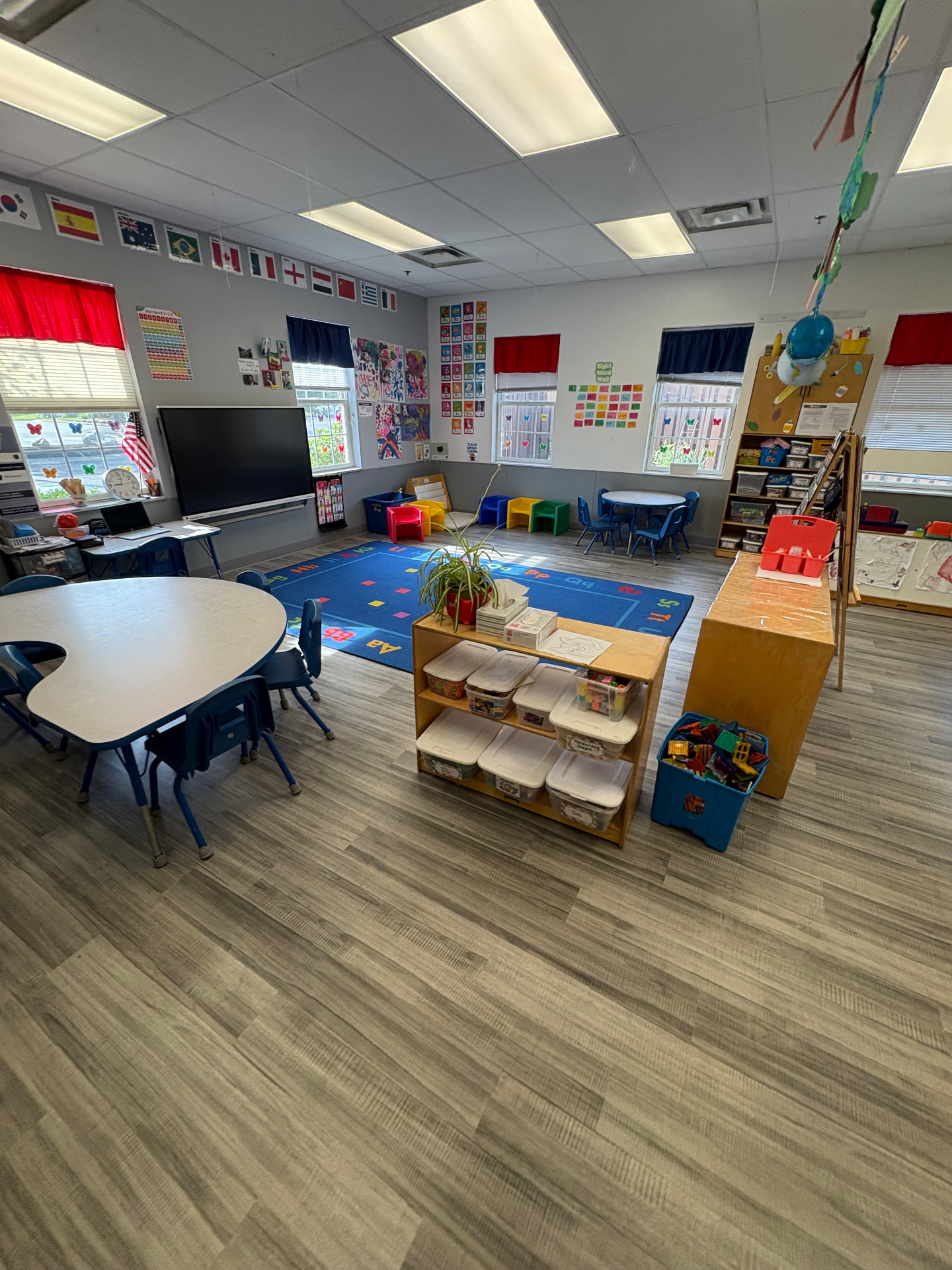 Cleaned and sanitized daycare classroom floor and play area in Medina, Ohio